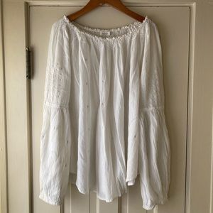 Doen Daisy Embroidered Blouse in Salt White
